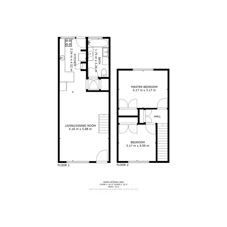Floorplan of Homely unit listing, 4/60 Central Avenue, Moonah TAS 7009