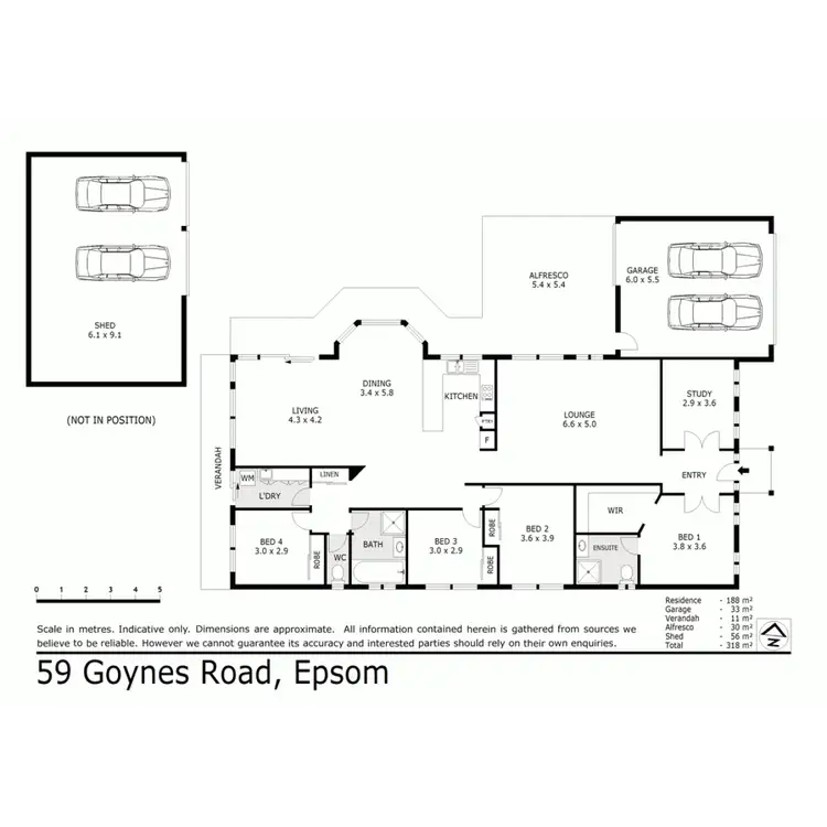 Floorplan of Homely house listing, 59 Goynes Road, Epsom VIC 3551