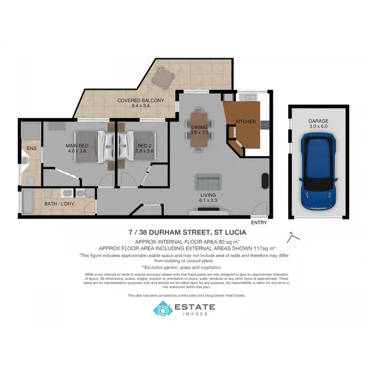 Floorplan of Homely apartment listing, 7/38 Durham Street, St Lucia QLD 4067