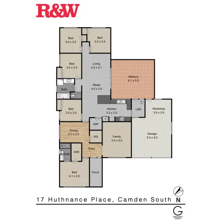 Floorplan of Homely house listing, 17 Huthnance Place, Camden South NSW 2570