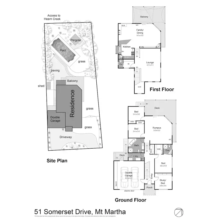 Floorplan of Homely house listing, 51 Somerset Drive, Mount Martha VIC 3934