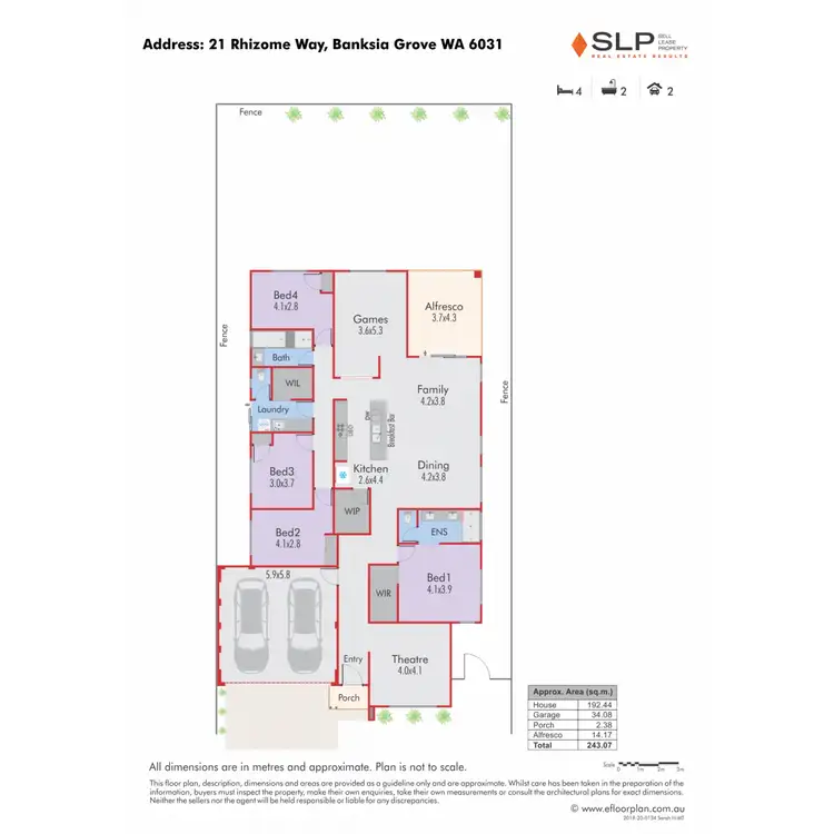 Floorplan of Homely house listing, 21 Rhizome Way, Banksia Grove WA 6031
