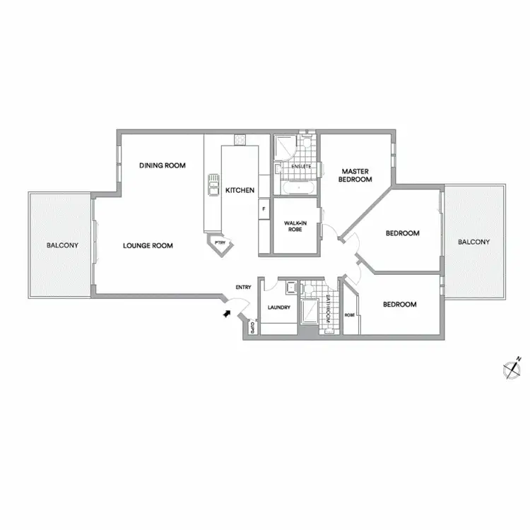Floorplan of Homely apartment listing, 25/76 Thorn Street, Kangaroo Point QLD 4169