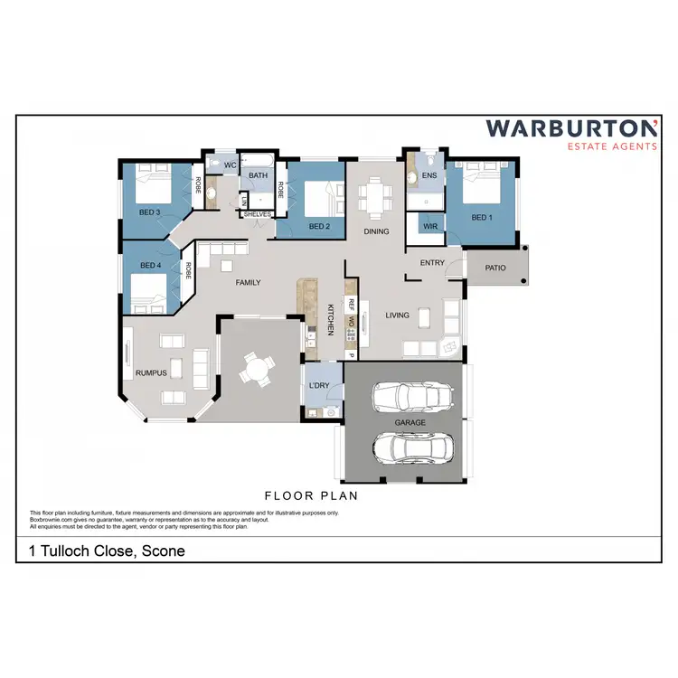 Floorplan of Homely house listing, 1 Tulloch Close, Scone NSW 2337