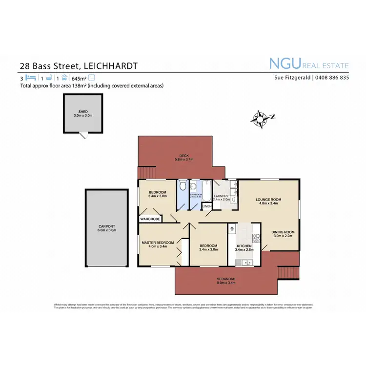 Floorplan of Homely house listing, 28 Bass Street, Leichhardt QLD 4305