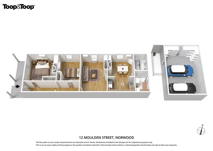 Floorplan of Homely semi-detached listing, 12 Moulden Street, Norwood SA 5067