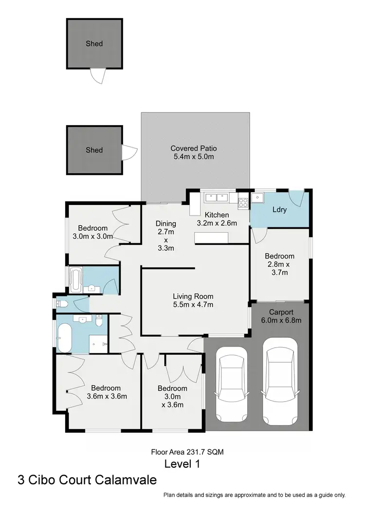 Floorplan of Homely house listing, 3 Cibo Court, Calamvale QLD 4116