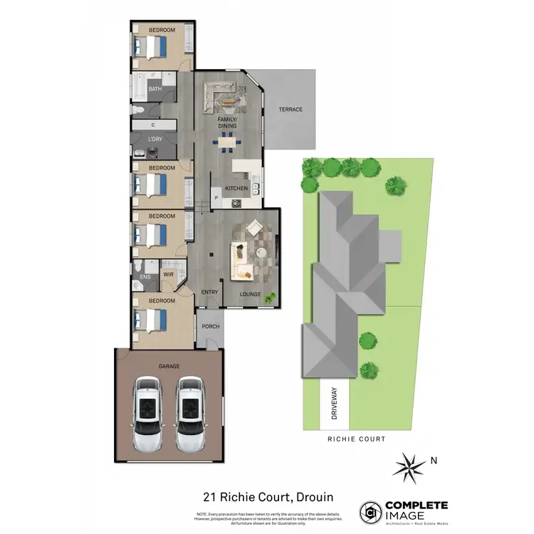 Floorplan of Homely house listing, 21 Richie Court, Drouin VIC 3818
