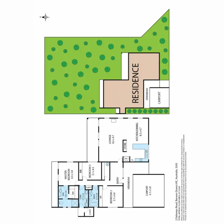 Floorplan of Homely rural property listing, 2 Delaneys Road, Barwon Downs VIC 3243