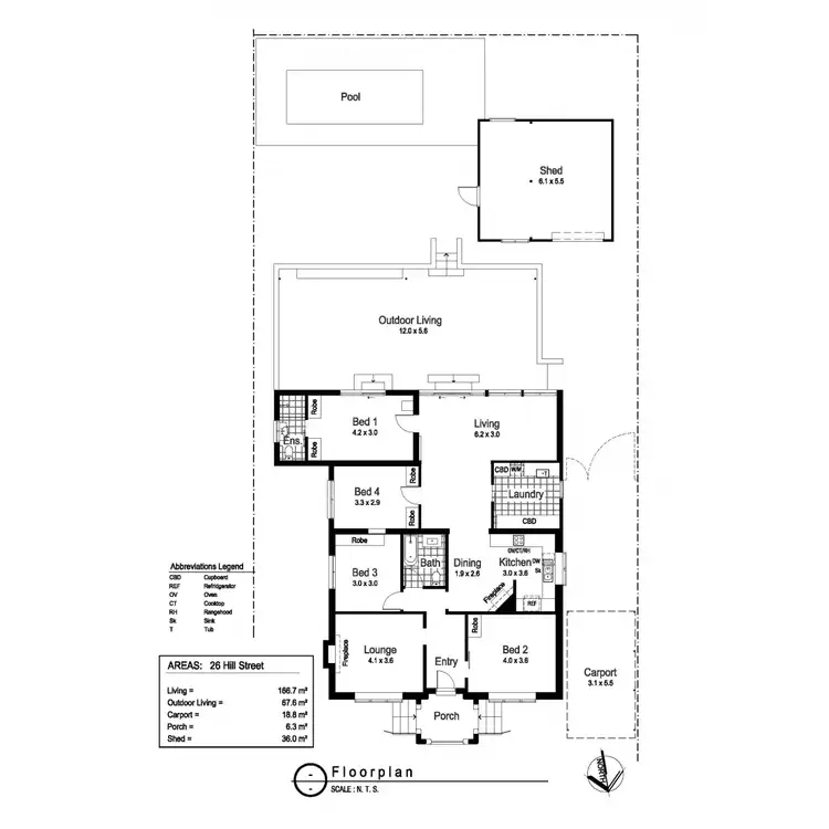 Floorplan of Homely house listing, 26 Hill Street, Turvey Park NSW 2650
