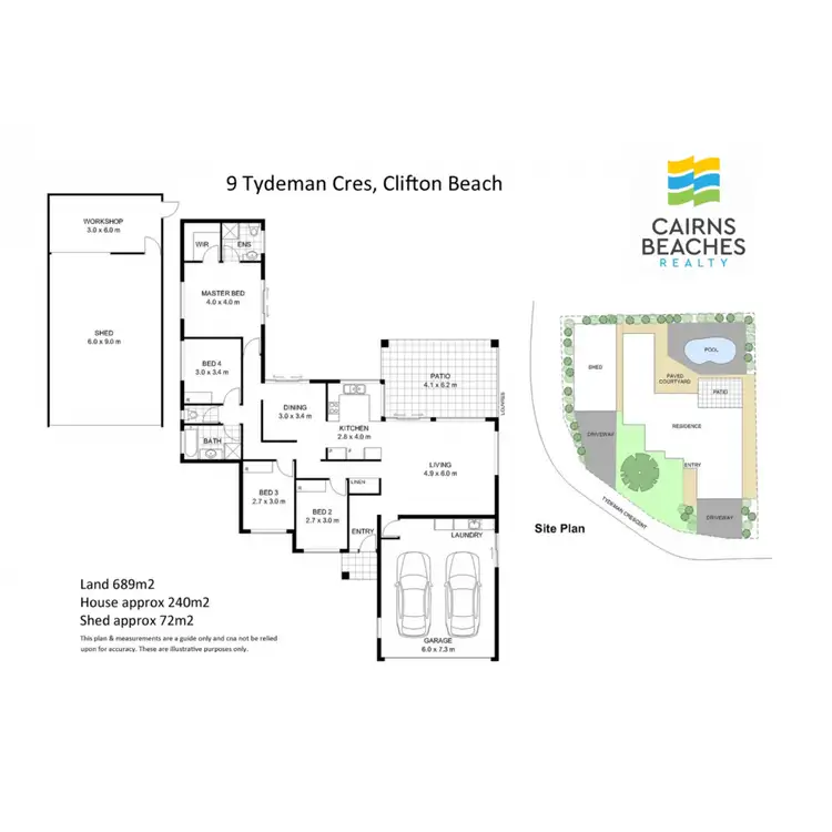 Floorplan of Homely house listing, 9 Tydeman Crescent, Clifton Beach QLD 4879