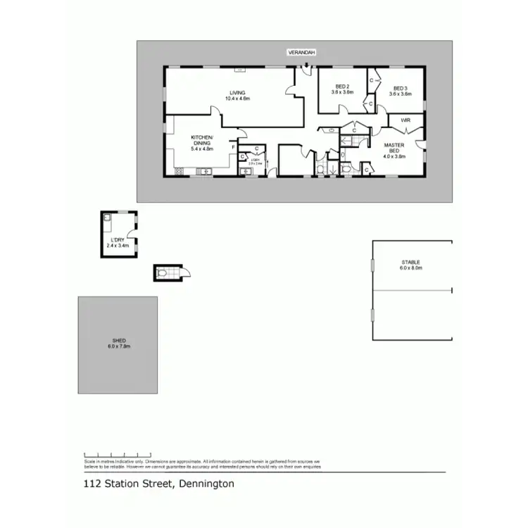 Floorplan of Homely house listing, 112 Station Street, Dennington VIC 3280