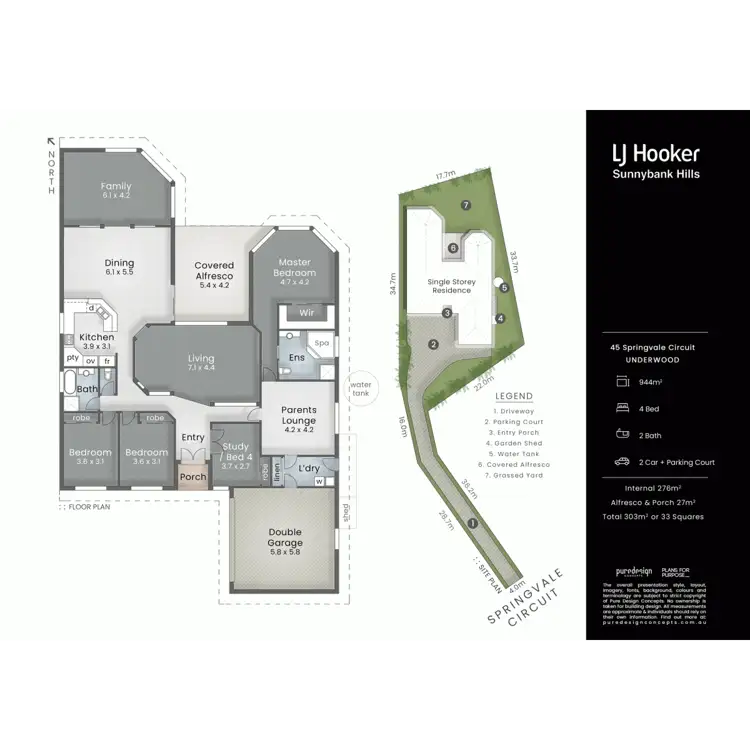 Floorplan of Homely house listing, 45 Springvale Circuit, Underwood QLD 4119