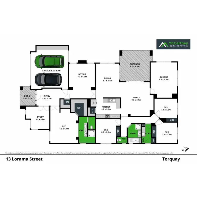 Floorplan of Homely house listing, 13 Lorama Street, Torquay VIC 3228