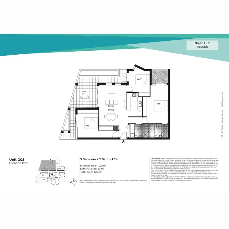 Floorplan of Homely apartment listing, G05/417-419 Pacific Highway, Asquith NSW 2077
