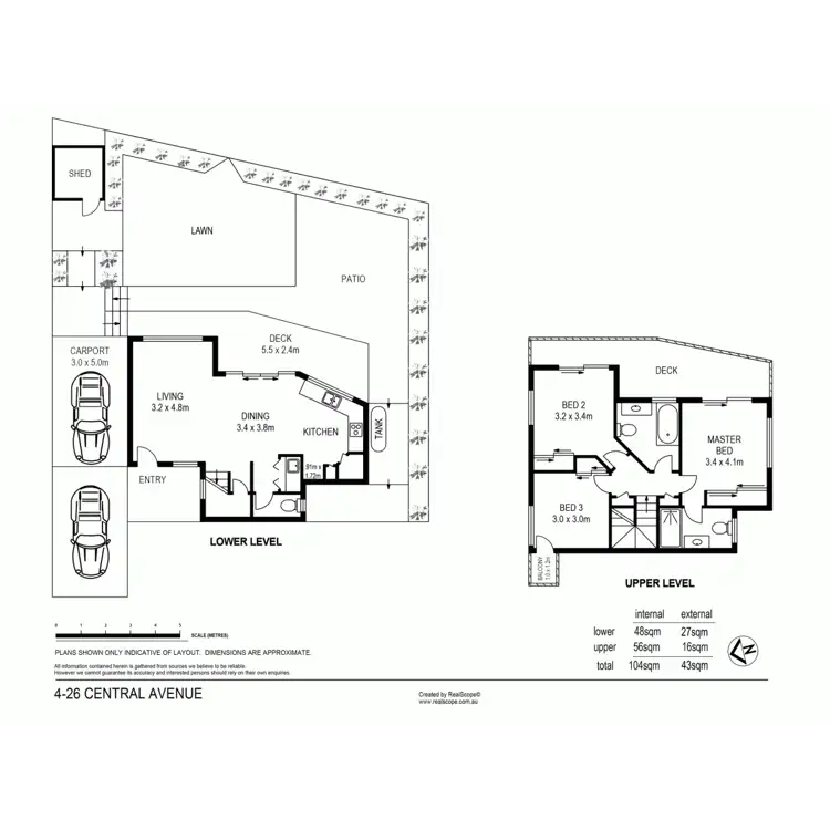 Floorplan of Homely townhouse listing, 4/26 Central Avenue, Paddington QLD 4064