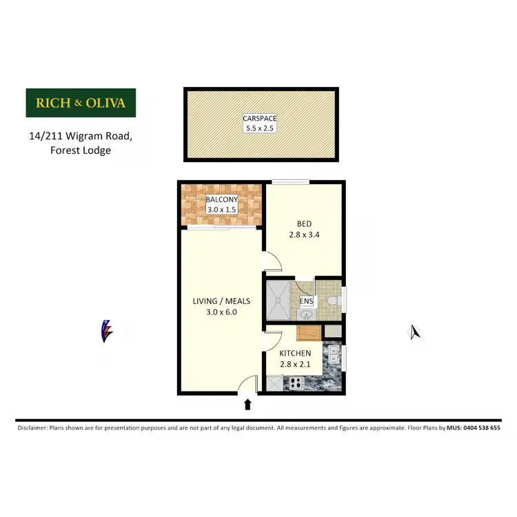 Floorplan of Homely apartment listing, 14/211 Wigram Road, Forest Lodge NSW 2037