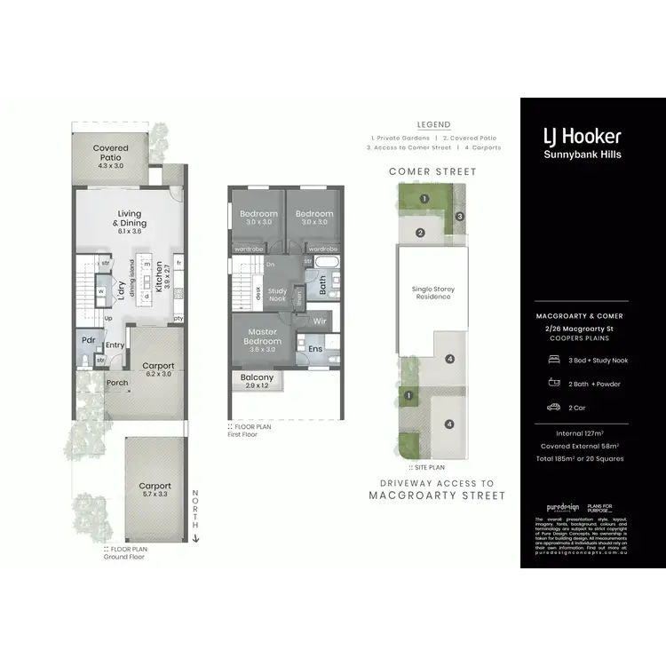 Floorplan of Homely townhouse listing, 2/26 Macgroarty Street, Coopers Plains QLD 4108