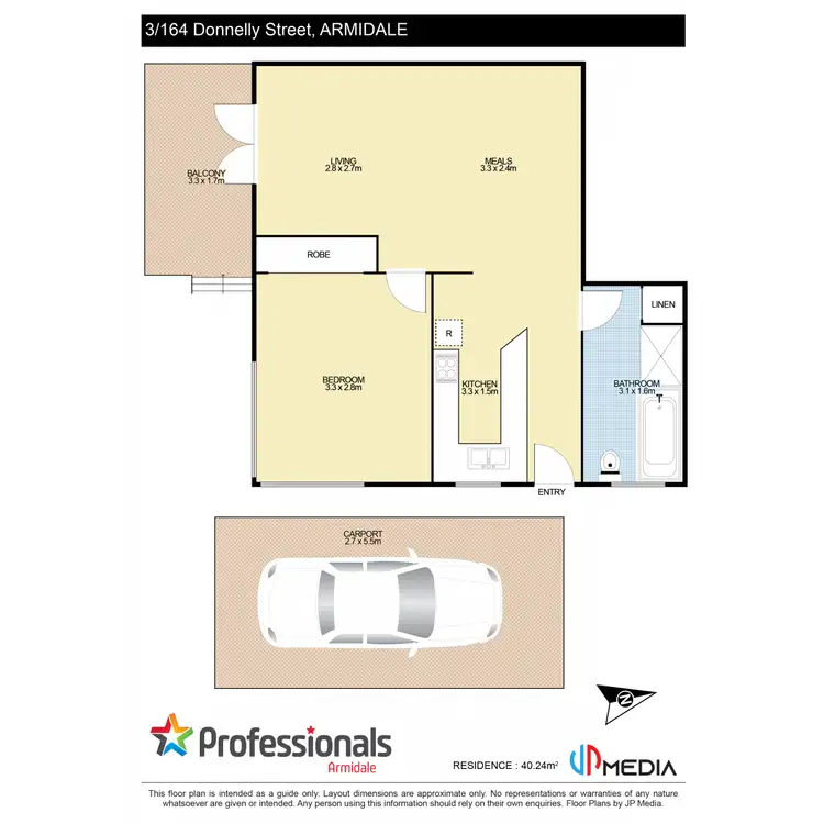Floorplan of Homely unit listing, 3/164 Donnelly Street, Armidale NSW 2350