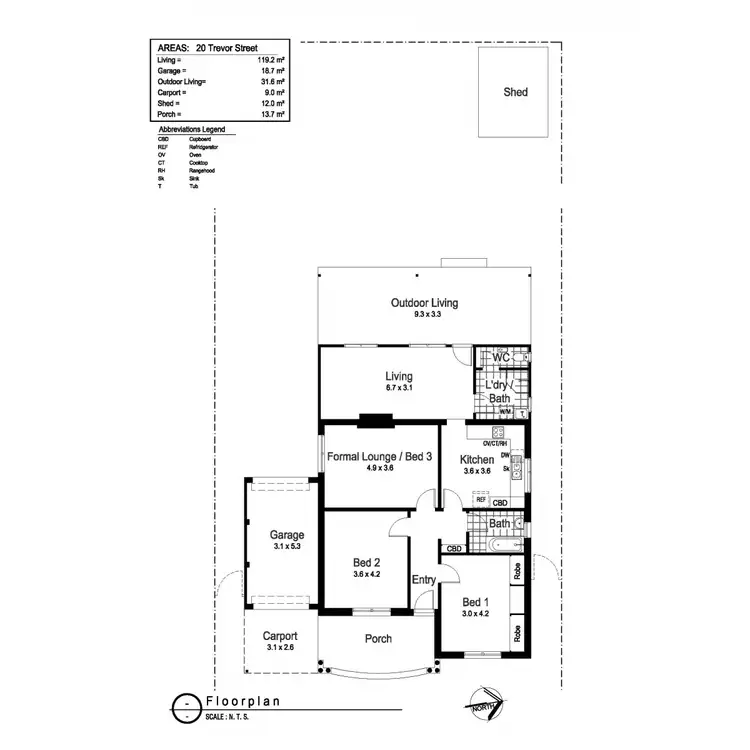 Floorplan of Homely house listing, 20 Trevor Street, Turvey Park NSW 2650