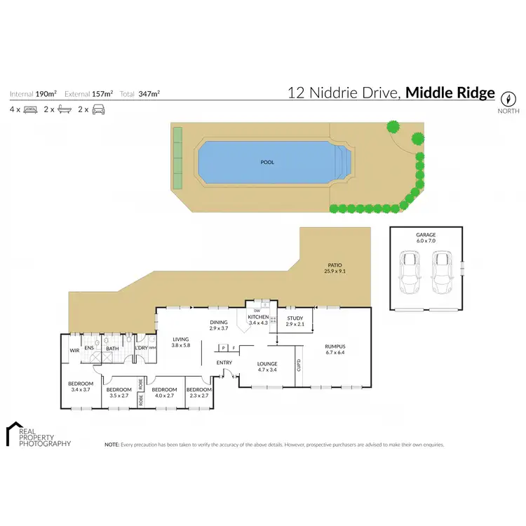 Floorplan of Homely house listing, 12 Niddrie Drive, Middle Ridge QLD 4350
