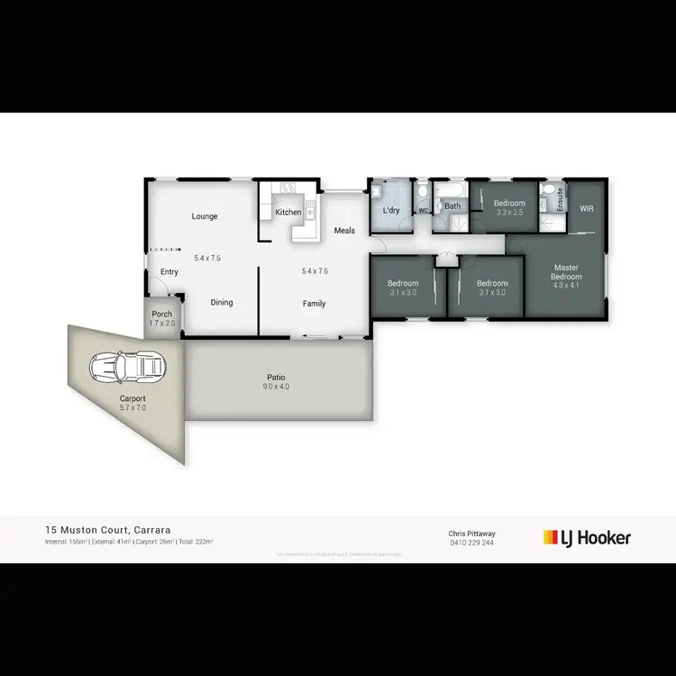 Floorplan of Homely house listing, 15 Muston Court, Carrara QLD 4211