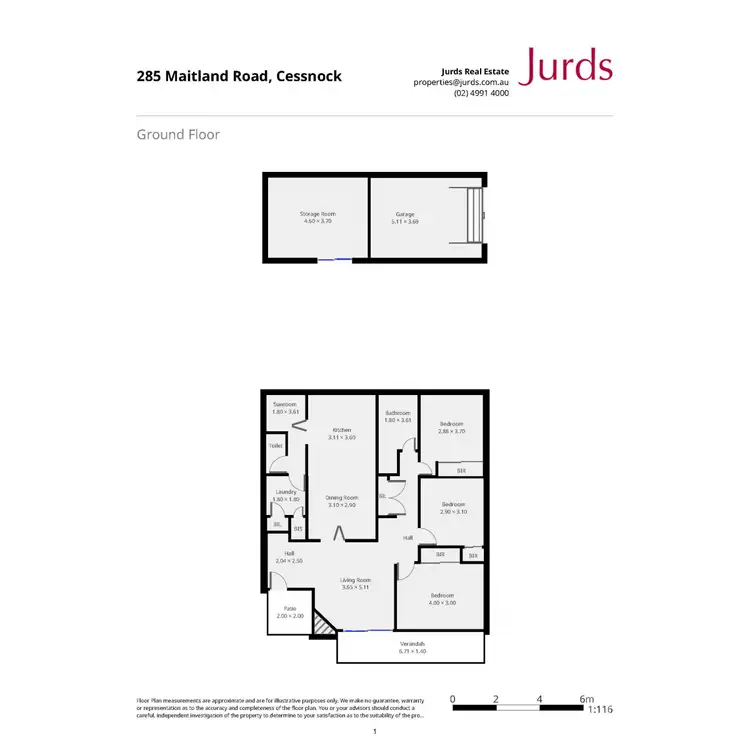 Floorplan of Homely house listing, 285 Maitland Road, Cessnock NSW 2325