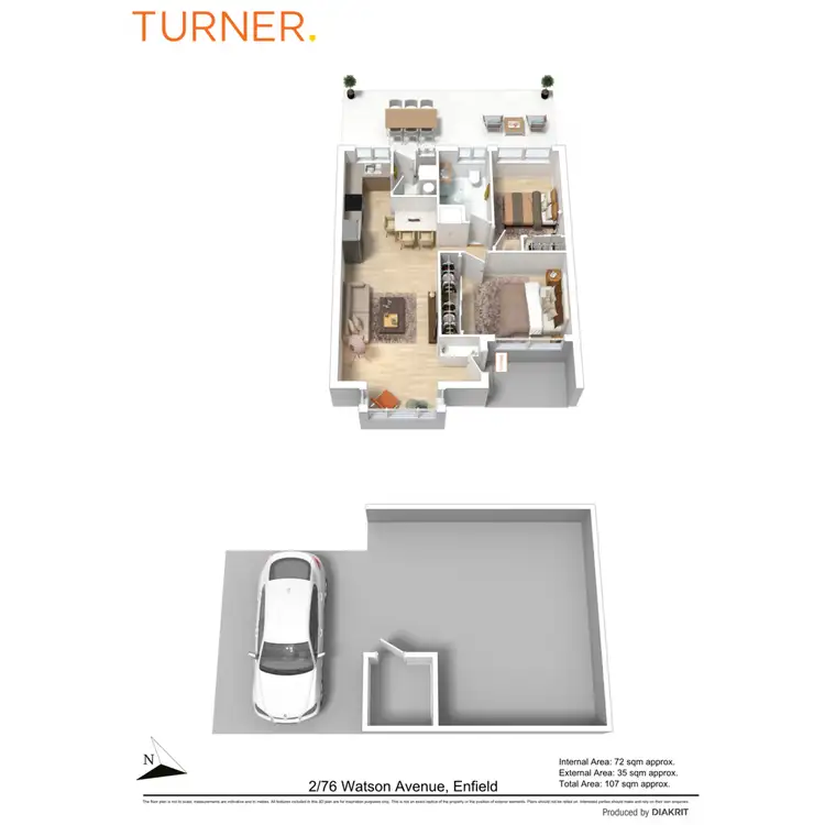 Floorplan of Homely unit listing, 2/76 Watson Avenue, Enfield SA 5085