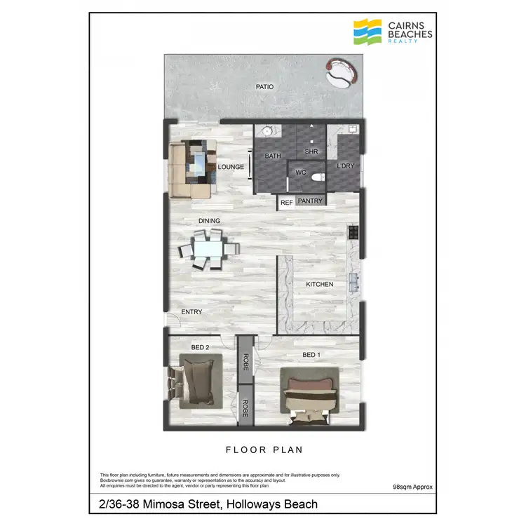 Floorplan of Homely unit listing, 2/36-38 Mimosa Street, Holloways Beach QLD 4878