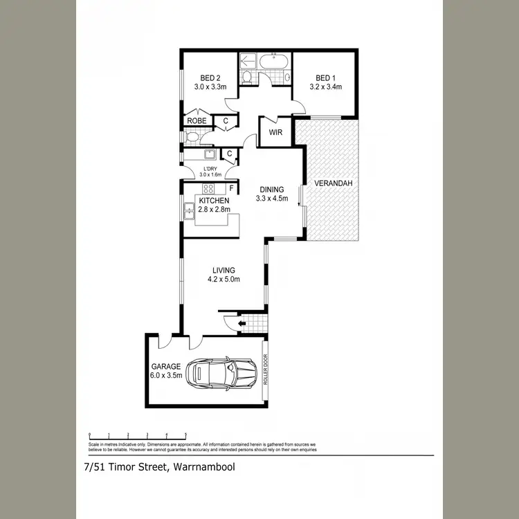 Floorplan of Homely unit listing, 7/51 Timor Street, Warrnambool VIC 3280