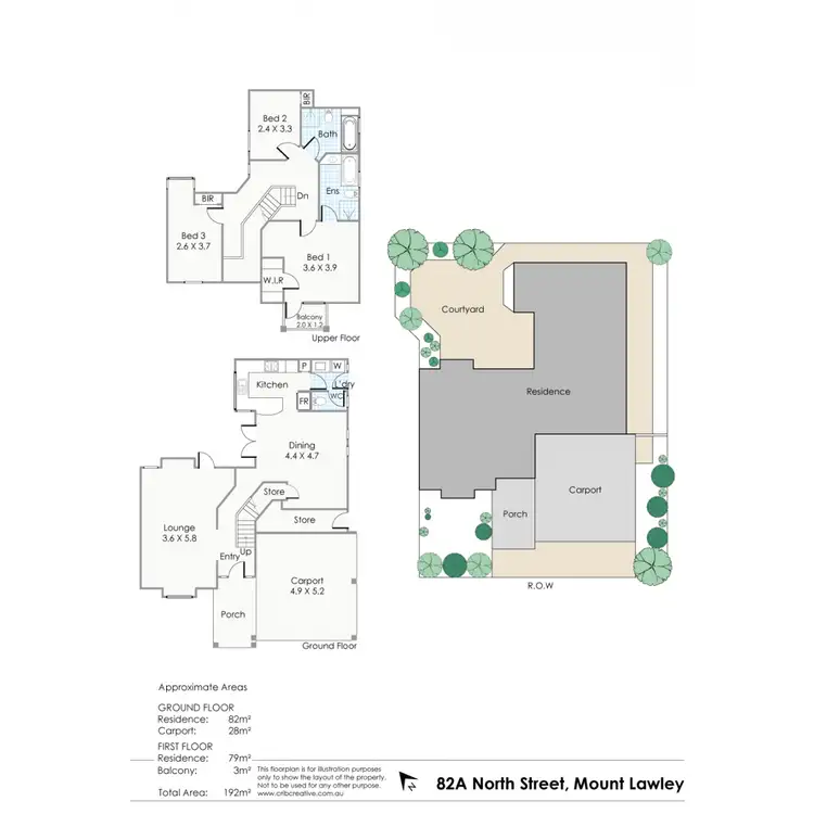 Floorplan of Homely unit listing, 82A North Street, Mount Lawley WA 6050