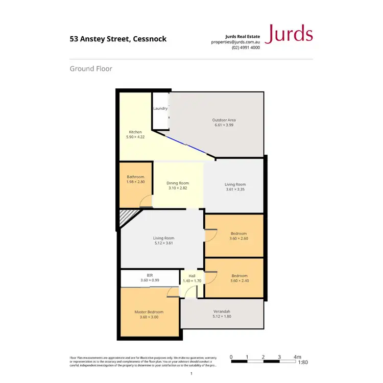 Floorplan of Homely house listing, 53 Anstey Street, Cessnock NSW 2325
