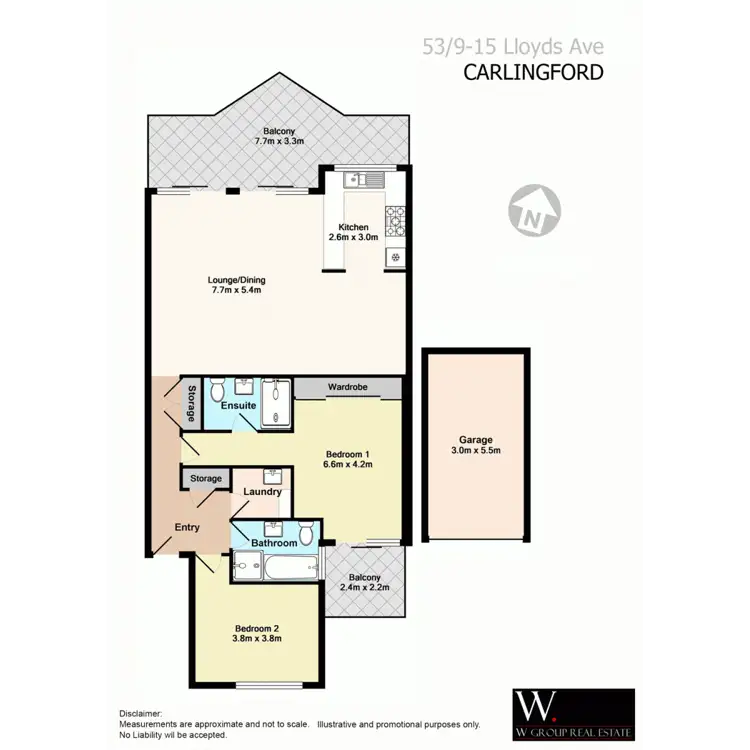 Floorplan of Homely unit listing, 53/9-15 Lloyds Avenue, Carlingford NSW 2118