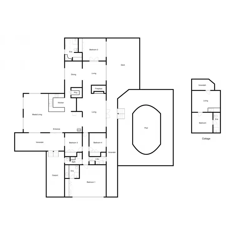 Floorplan of Homely rural property listing, 254 Harpers Road, Barjarg VIC 3723