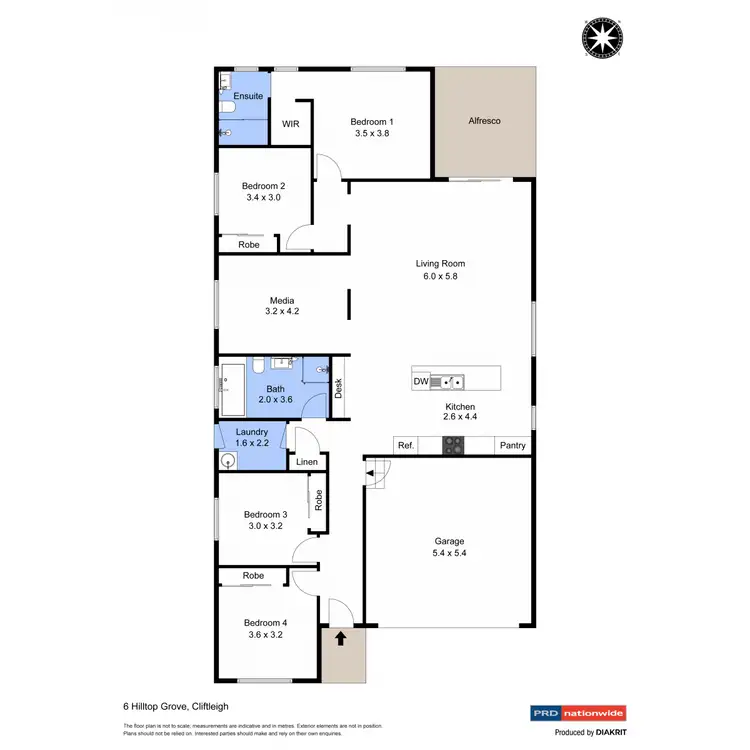 Floorplan of Homely house listing, 6 Hilltop Grove, Cliftleigh NSW 2321