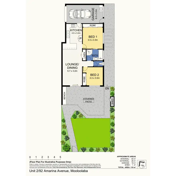 Floorplan of Homely unit listing, 2/92 Amarina Avenue, Mooloolaba QLD 4557
