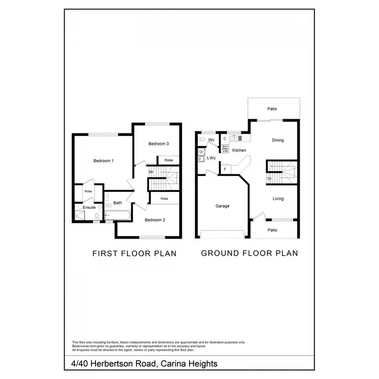 Floorplan of Homely townhouse listing, 4/40 Herbertson Road, Carina Heights QLD 4152