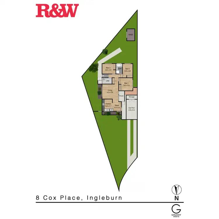 Floorplan of Homely house listing, 8 Cox Place, Ingleburn NSW 2565