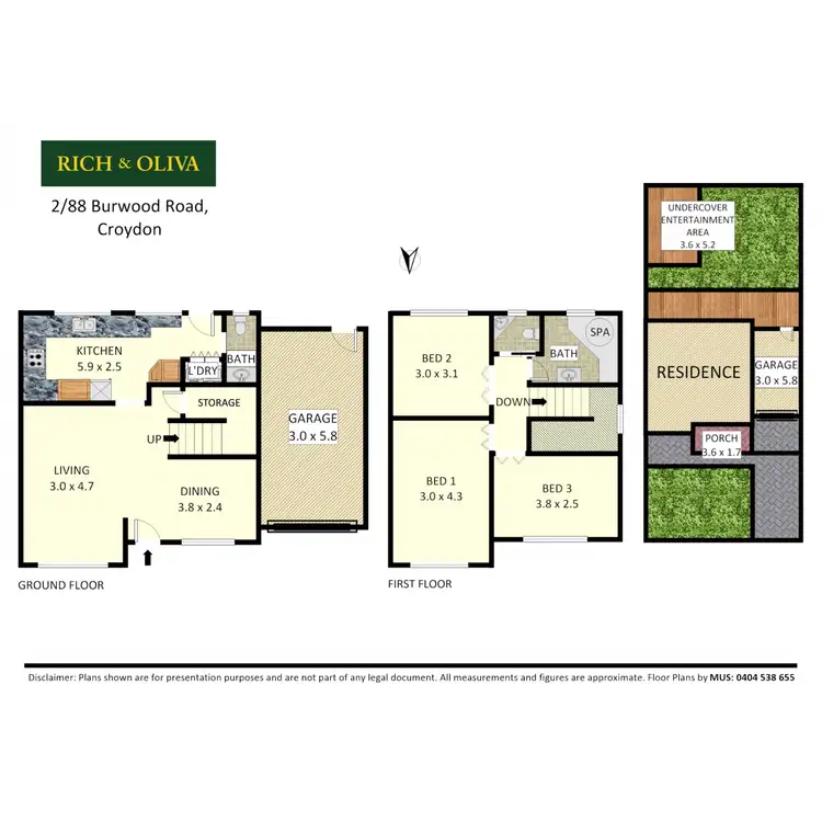 Floorplan of Homely townhouse listing, 2/88 Burwood Road, Croydon Park NSW 2133