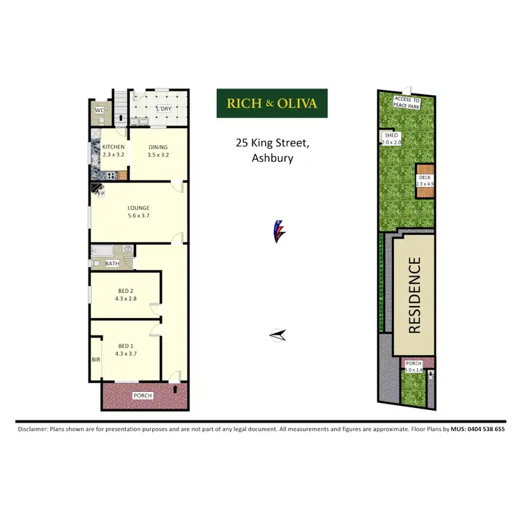 Floorplan of Homely semi-detached listing, 25 King Street, Ashbury NSW 2193