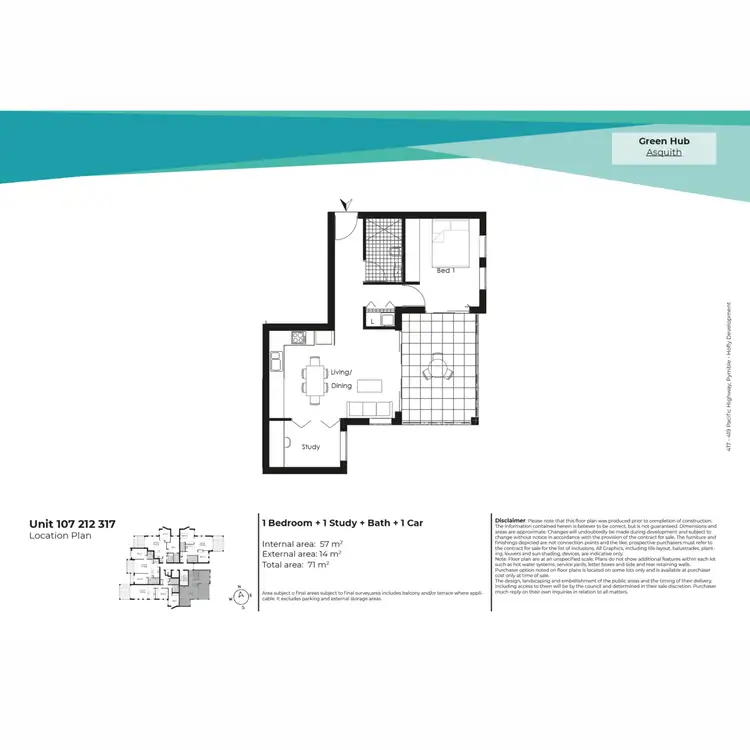 Floorplan of Homely apartment listing, 212/417-419 Pacific Highway, Asquith NSW 2077