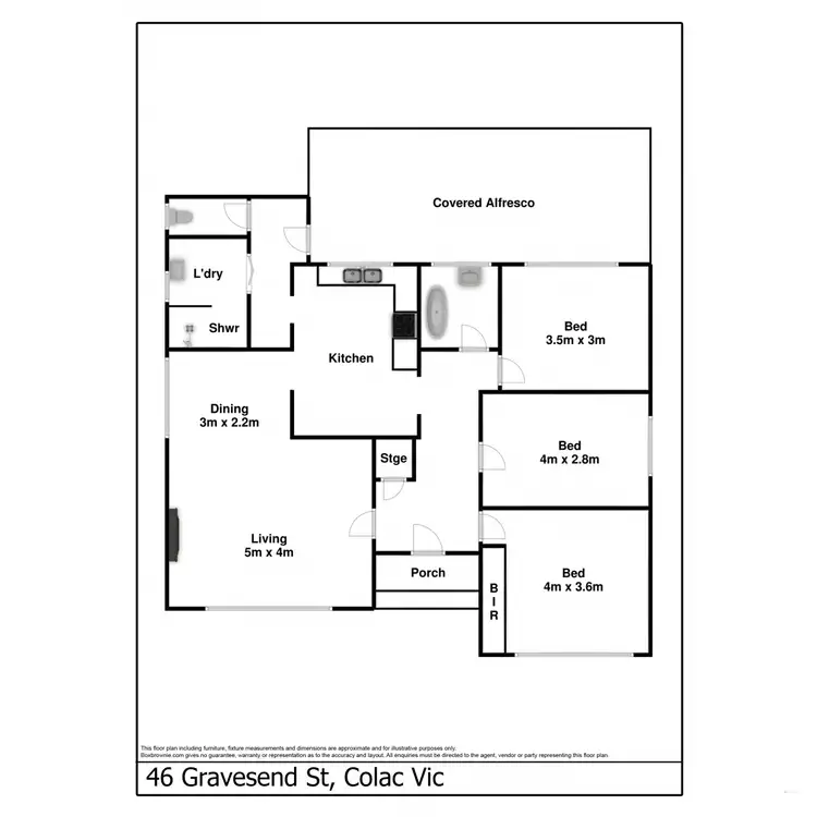 Floorplan of Homely house listing, 46 Gravesend Street, Colac VIC 3250