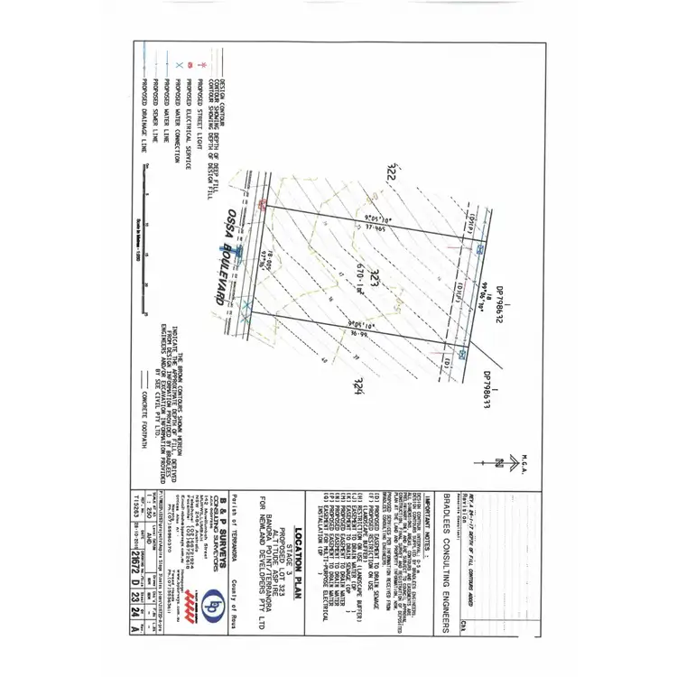 Floorplan of Homely land listing, Lot 323 Ossa Boulevard, Terranora NSW 2486