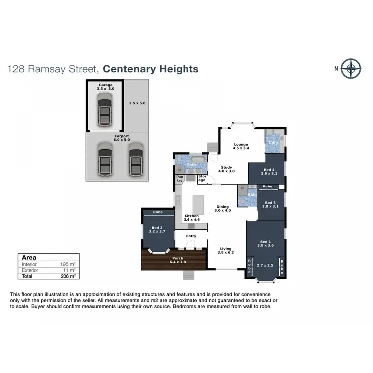 Floorplan of Homely house listing, 128 Ramsay Street, Centenary Heights QLD 4350