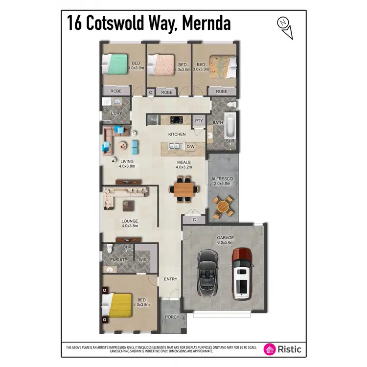 Floorplan of Homely house listing, 16 Cotswold Way, Mernda VIC 3754