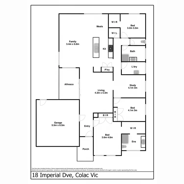 Floorplan of Homely house listing, 18 Imperial Drive, Colac VIC 3250