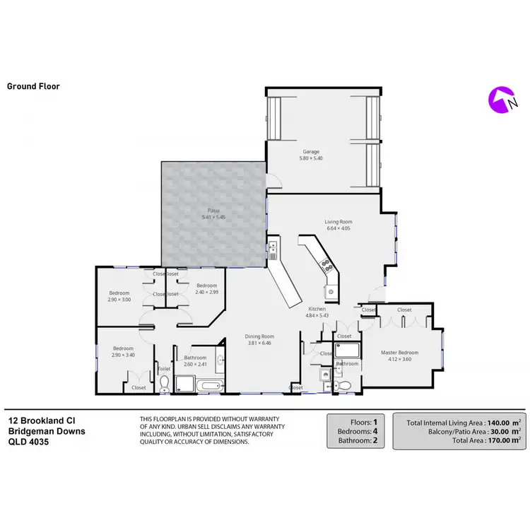 Floorplan of Homely house listing, 12 Brookland Close, Bridgeman Downs QLD 4035