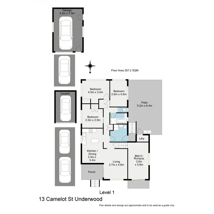 Floorplan of Homely house listing, 13 Camelot Street, Underwood QLD 4119