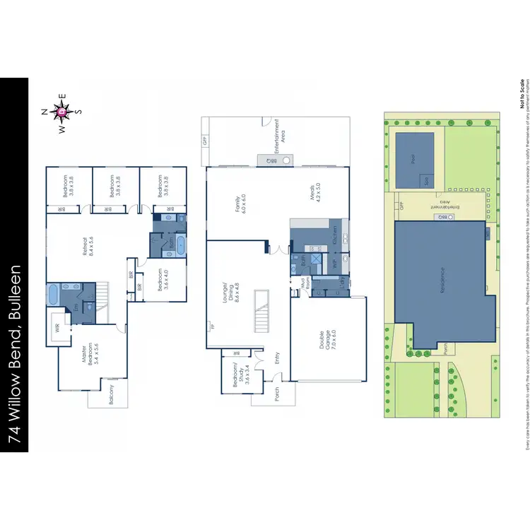 Floorplan of Homely house listing, 74 Willow Bend, Bulleen VIC 3105