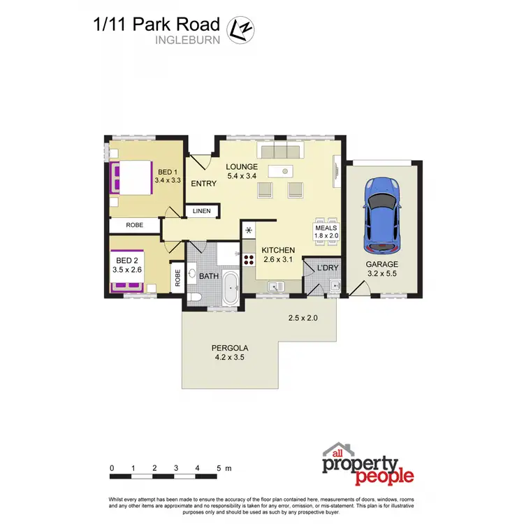 Floorplan of Homely villa listing, 1/11 Park Road, Ingleburn NSW 2565